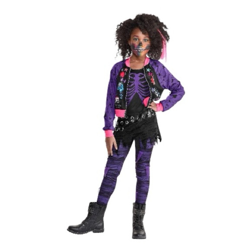 Punk Zombie Girl’s Halloween Costume Child Size M 8-10